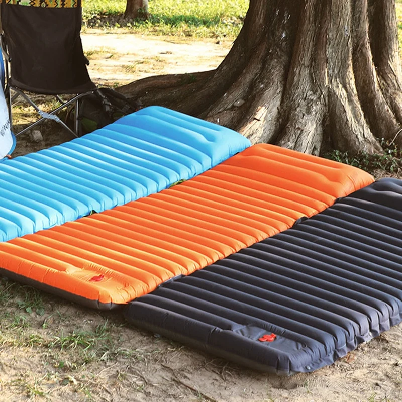 Matelas gonflable de Camping en Nylon TPU pliant Camping matelas de couchage couverture de pique-nique tapis d'air tente coussin de couchage