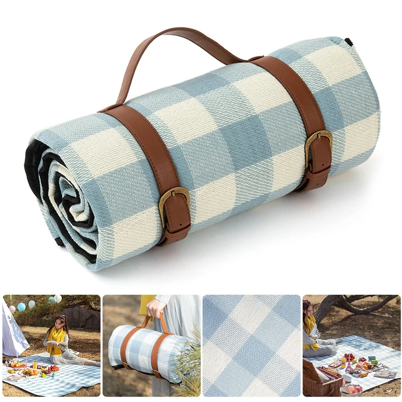 Tapis de plage étanche à l'humidité en cuir Bandage Couvertures de pique-nique Camping Tapis étanche à l'humidité pour le trekking en plein air
