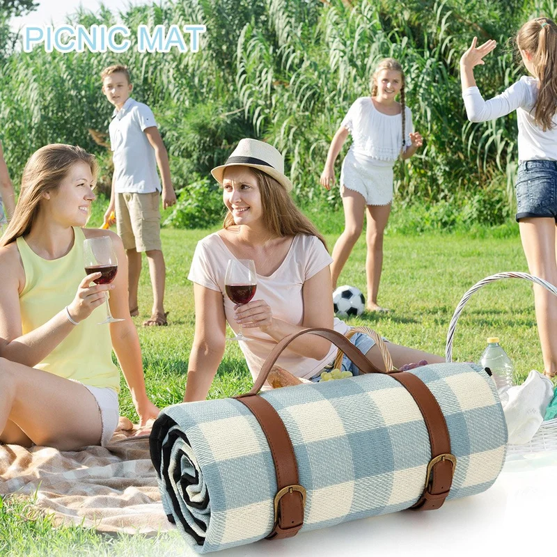 Tapis de plage étanche à l'humidité en cuir Bandage Couvertures de pique-nique Camping Tapis étanche à l'humidité pour le trekking en plein air