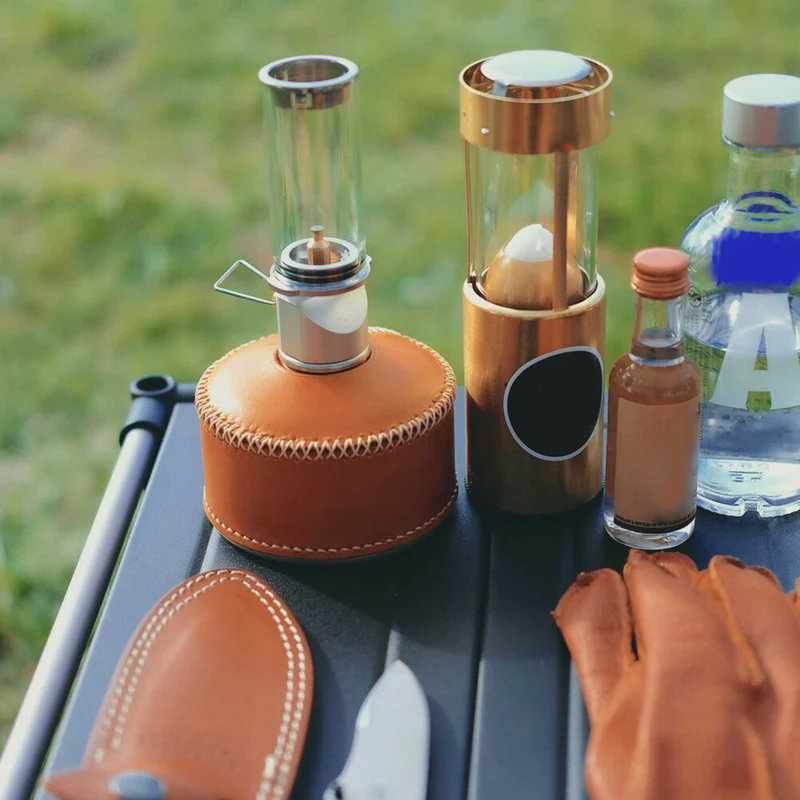 Couvercle de réservoir de gaz en cuir PU rétro extérieur Camping bidon carburant décoratif étui de protection sac de rangement protecteur de réservoir d'essence