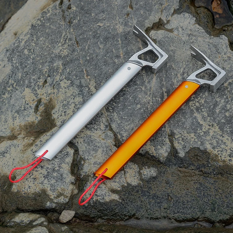 Léger Camping Tente Peg Marteau En Acier Inoxydable Tente Nail Extracteur Extracteur Ouvre-bouteille En Plein Air Alpinisme Randonnée Outil