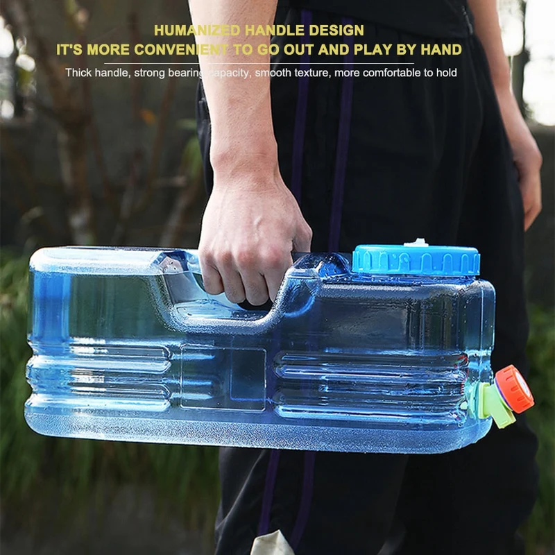 10L capacité randonnée pique-nique Camping réservoir d'eau extérieur seau d'eau Portable Cube réservoir d'eau conteneur avec robinet