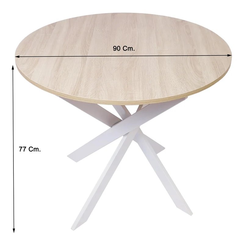 Table à manger ronde fixe ZEN Chene