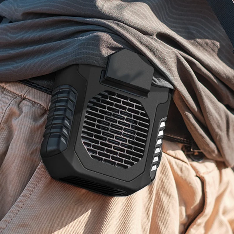 Clip de taille ventilateur mains libres collier portable ceinture de ventilateur ventilateur banque d'alimentation d'urgence pour les sports voyage camping climatiseur portable