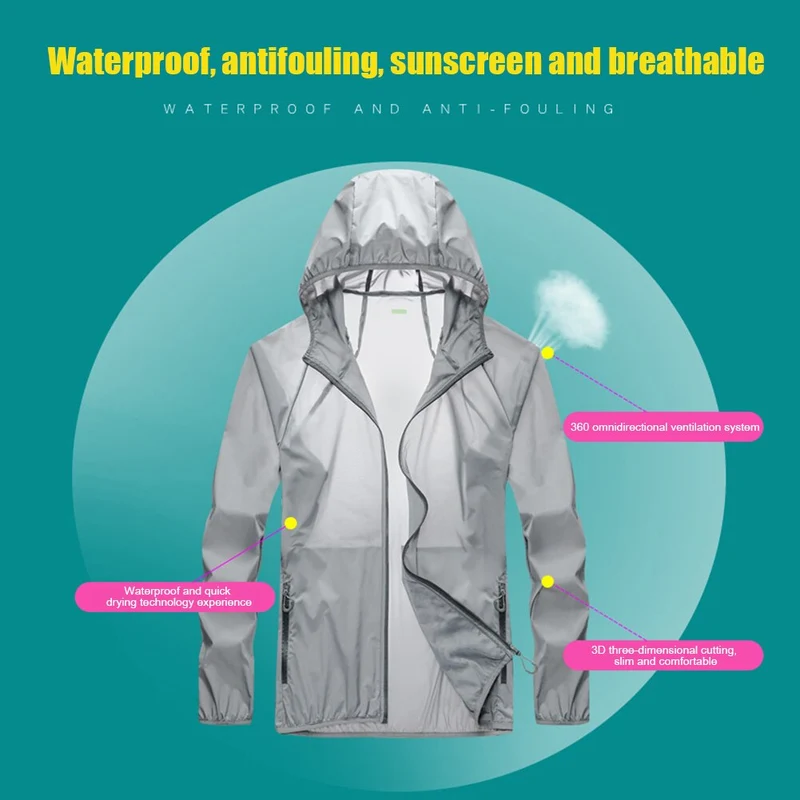 Été parasol veste respirant pêche vêtements peau Anti UV coupe-vent chasse Camp crème solaire vêtements M-4XL