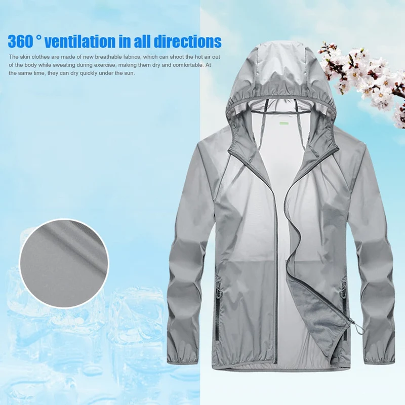 Été parasol veste respirant pêche vêtements peau Anti UV coupe-vent chasse Camp crème solaire vêtements M-4XL