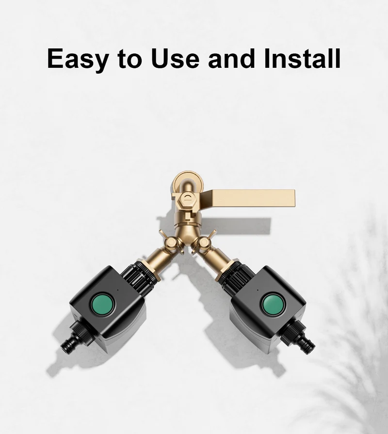 Système d'irrigation Smart FlinQ - Programmateur d'arrosage - Assistant Alexa et Google - Noir