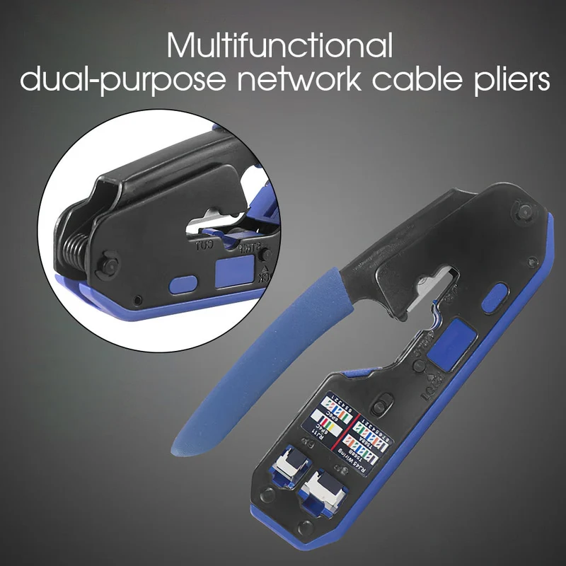 Pince multifonctionnelle outil de sertissage pince à sertir chat dénudage câble coupe sertissage Terminal RJ45 RJ11 tête de cristal pinces à sertir