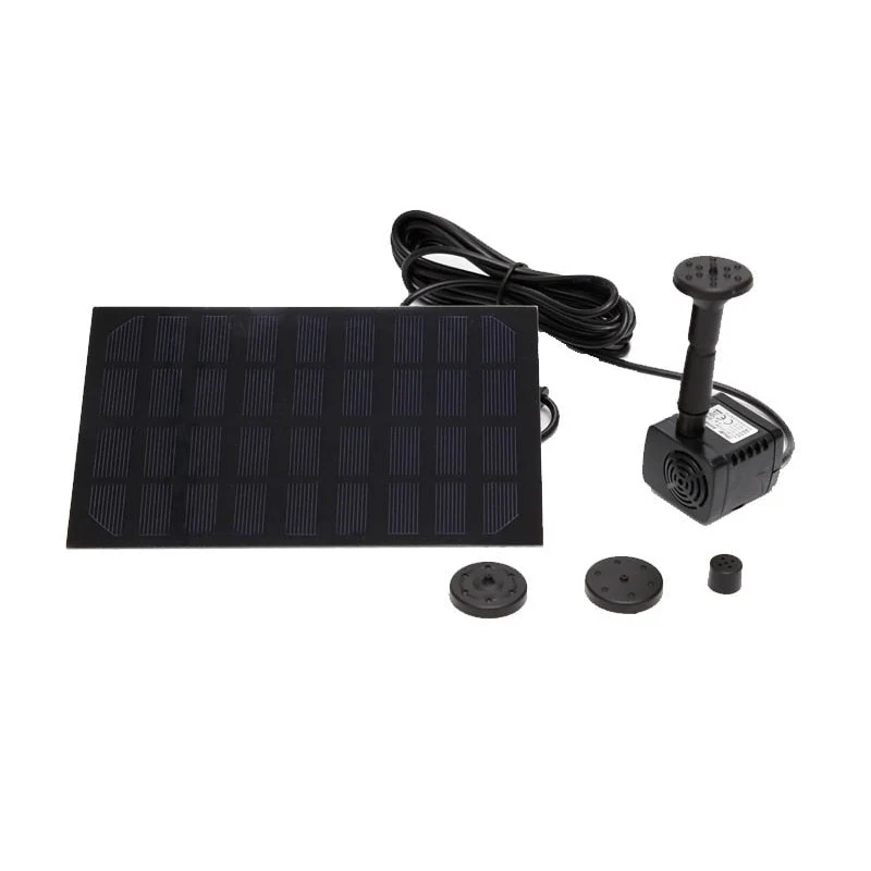 Pompe à eau solaire avec panneau solaire 9V 2W fontaine d'eau piscine étang décoration fontaine solaire bain d'oiseau décoration de jardin cascade
