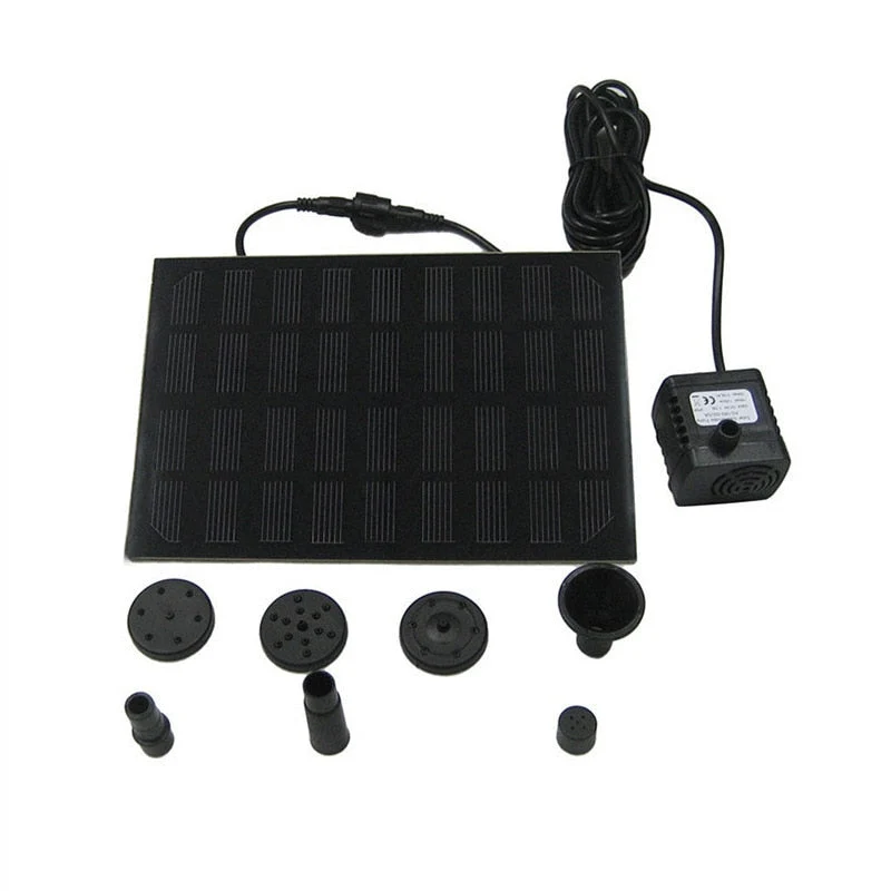 Pompe à eau solaire avec panneau solaire 9V 2W fontaine d'eau piscine étang décoration fontaine solaire bain d'oiseau décoration de jardin cascade
