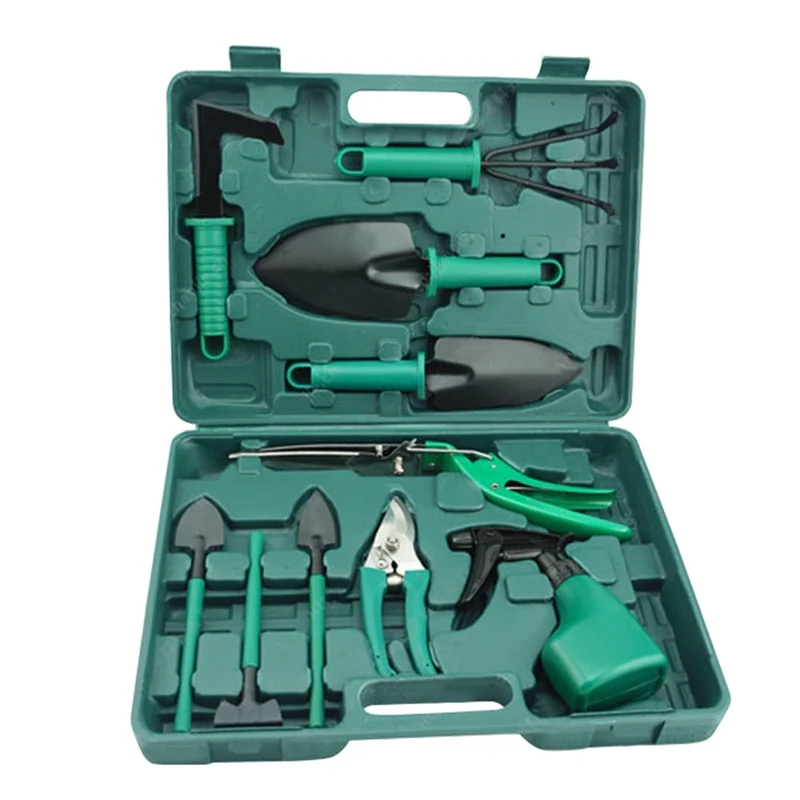 10 pièces outils de jardin sécateur à main sécateur vaporisateur truelle transplanteur pelle ensemble truelle terres agricoles jardinage bonsaï outil