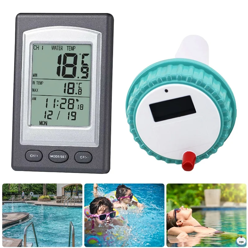 Thermomètre de piscine thermomètre numérique flottant sans fil mesure de température étanche pour aquariums étang à poissons Spa