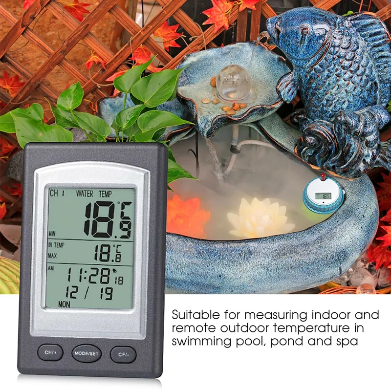 Thermomètre de piscine thermomètre numérique flottant sans fil mesure de température étanche pour aquariums étang à poissons Spa