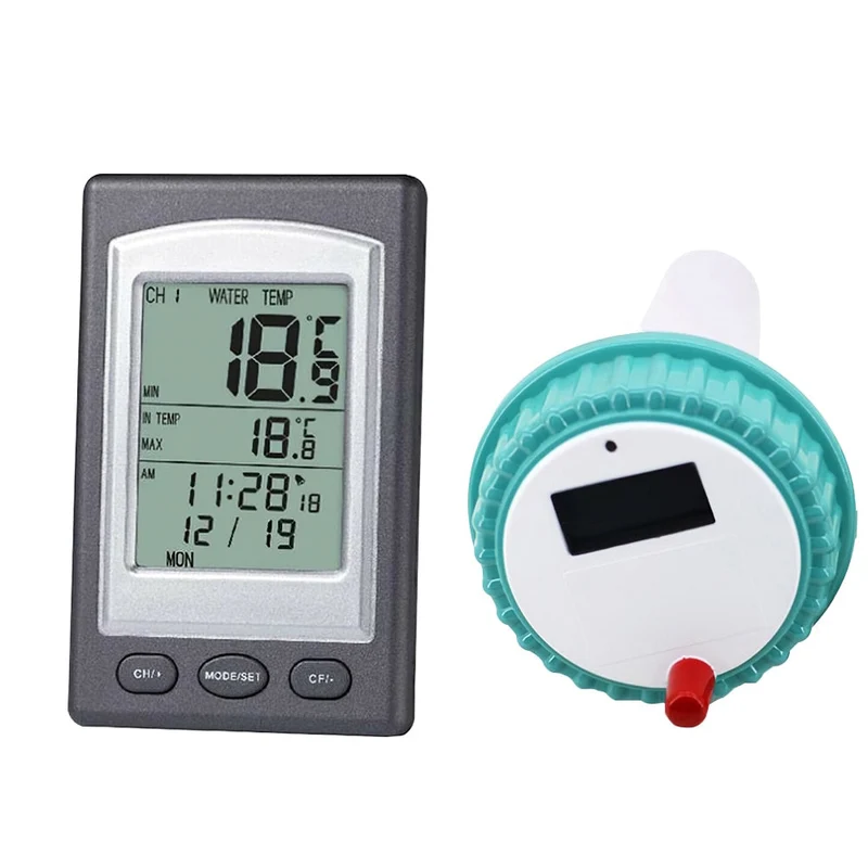 Thermomètre de piscine thermomètre numérique flottant sans fil mesure de température étanche pour aquariums étang à poissons Spa
