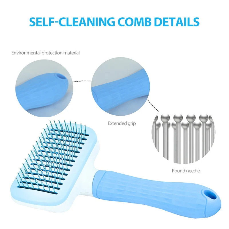Peigne pour chat brosse pour chien épilateur pour animaux de compagnie pour animaux de compagnie enlève le sous-poil cheveux emmêlés toilettage chiens accessoires fournitures de nettoyage outils pour cheveux