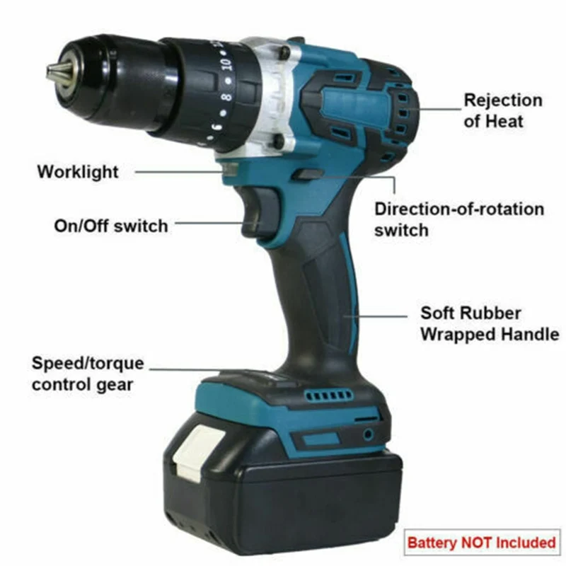 18V électrique sans fil sans balais perceuse visseuse tournevis outil électrique Rechargeable tournevis alimentation sans fil pour batterie Makita