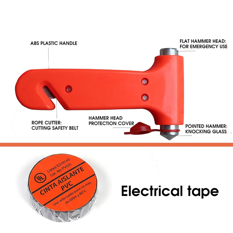 18 pièces outils à main Kit multi-outils ensemble d'outils de réparation domestique tournevis clé pince coupante marteau de sécurité ciseaux lampe de poche