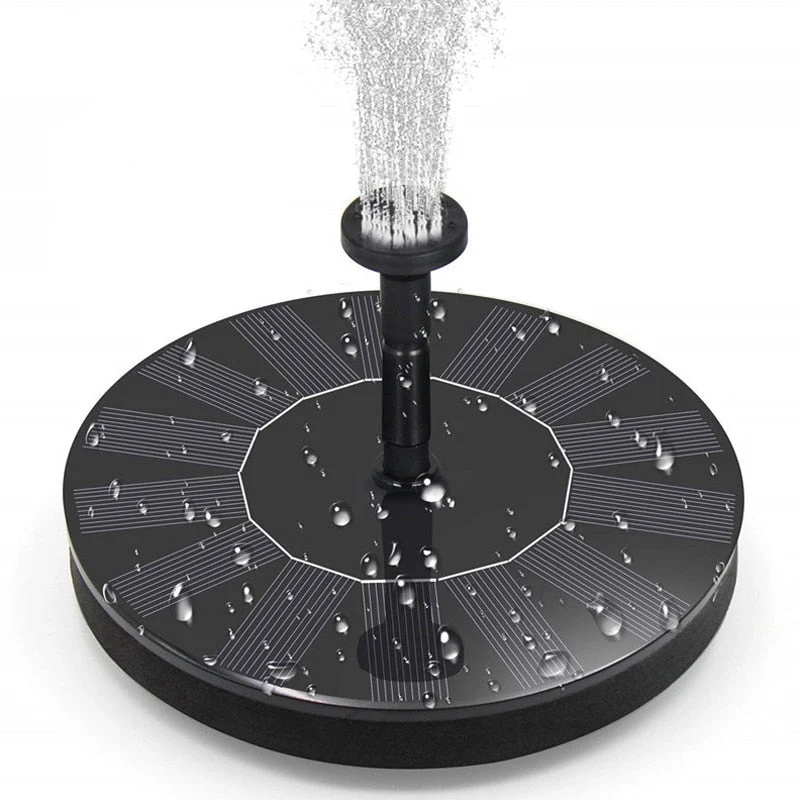 Pompe de fontaine solaire décoration de jardin bain d'oiseau fontaine d'eau 10V 2.4W panneau solaire pompe à eau flottante pour piscine étang Aquarium