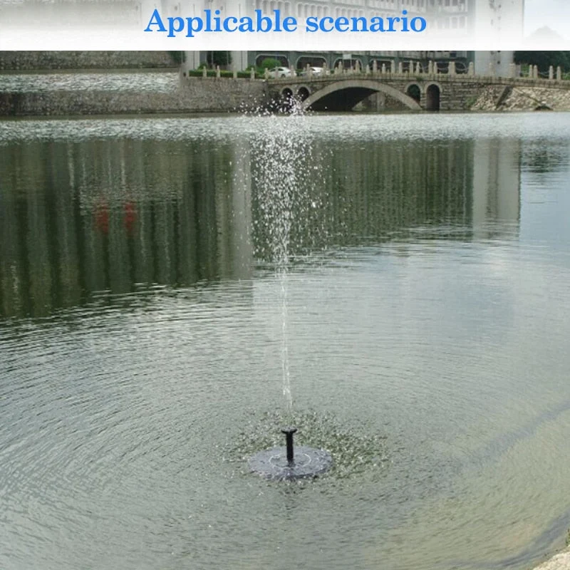 Pompe de fontaine solaire décoration de jardin bain d'oiseau fontaine d'eau 10V 2.4W panneau solaire pompe à eau flottante pour piscine étang Aquarium