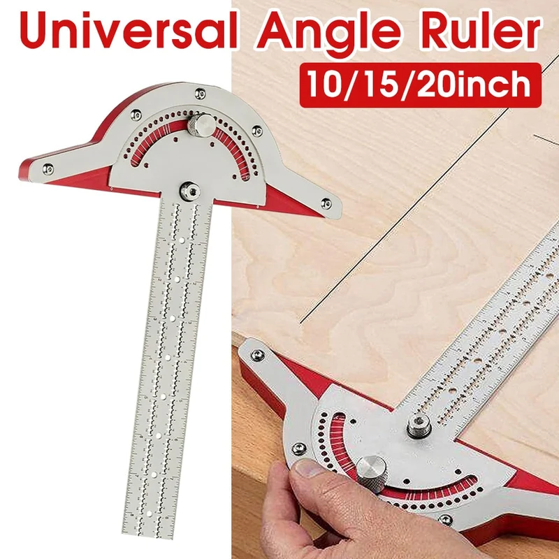 Outils de menuiserie Menuisiers Règle de bord 0-70 ° Rapporteur réglable Angle Finder Jauge Instruments de mesure Outil de menuiserie