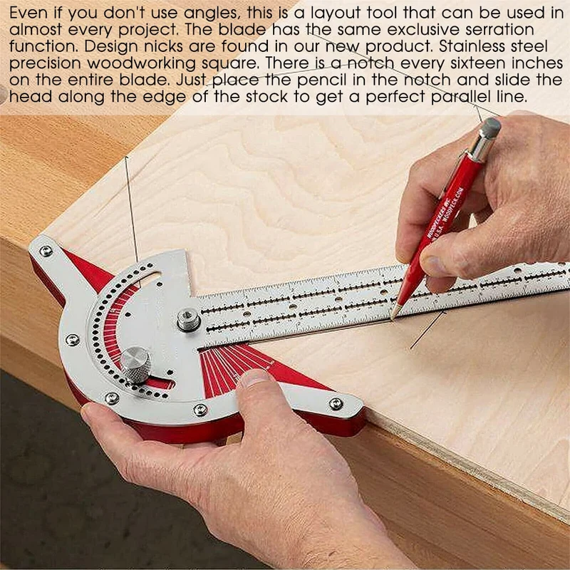 Outils de menuiserie Menuisiers Règle de bord 0-70 ° Rapporteur réglable Angle Finder Jauge Instruments de mesure Outil de menuiserie