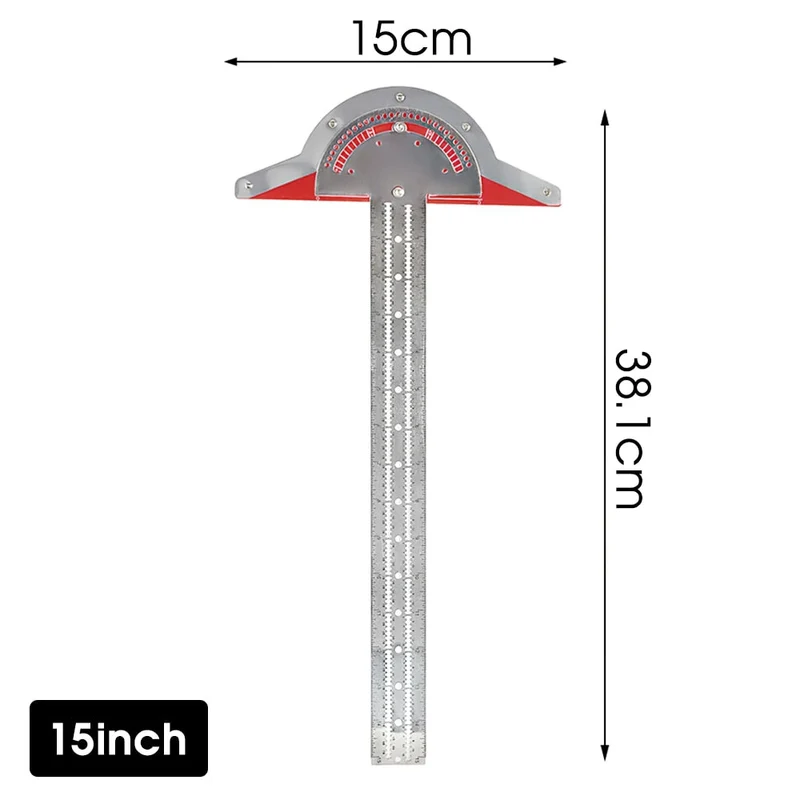 Outils de menuiserie Menuisiers Règle de bord 0-70 ° Rapporteur réglable Angle Finder Jauge Instruments de mesure Outil de menuiserie