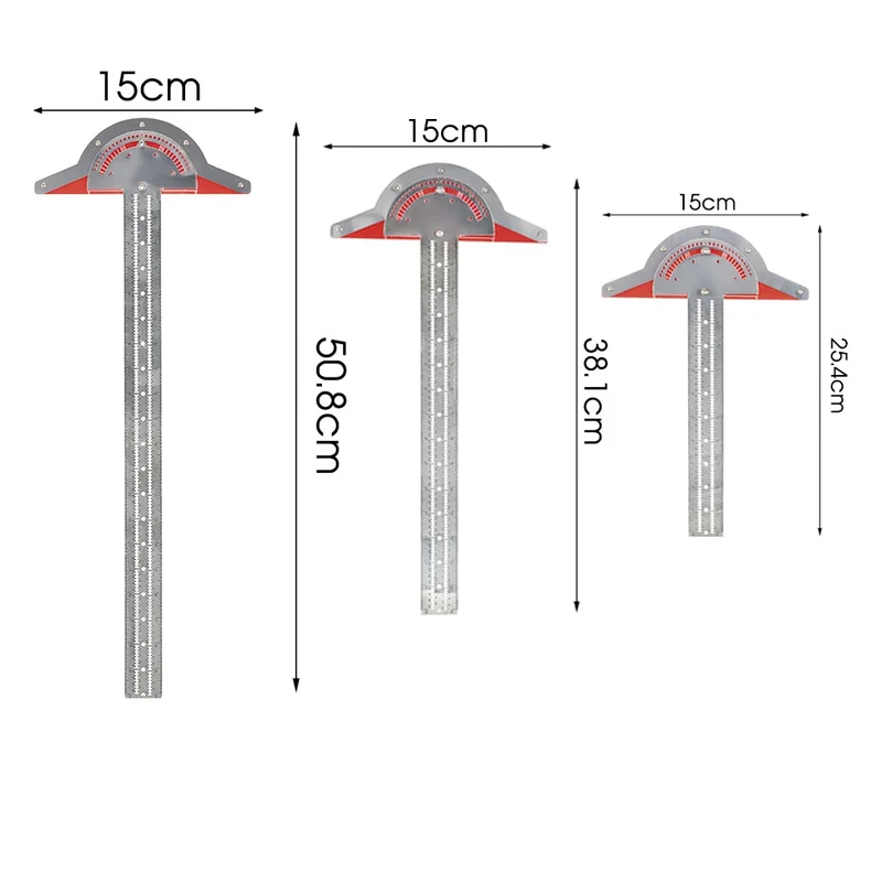 Outils de menuiserie Menuisiers Règle de bord 0-70 ° Rapporteur réglable Angle Finder Jauge Instruments de mesure Outil de menuiserie