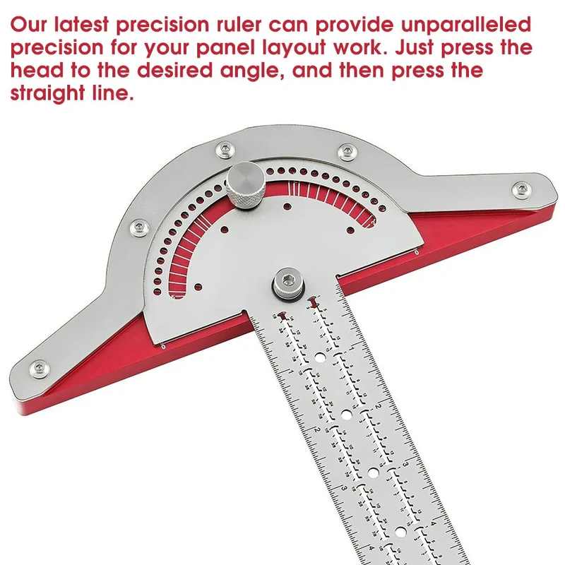 Outils de menuiserie Menuisiers Règle de bord 0-70 ° Rapporteur réglable Angle Finder Jauge Instruments de mesure Outil de menuiserie