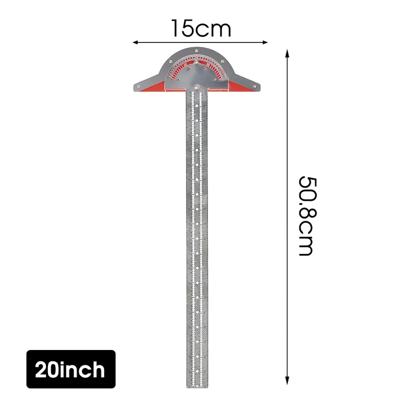 Outils de menuiserie Menuisiers Règle de bord 0-70 ° Rapporteur réglable Angle Finder Jauge Instruments de mesure Outil de menuiserie