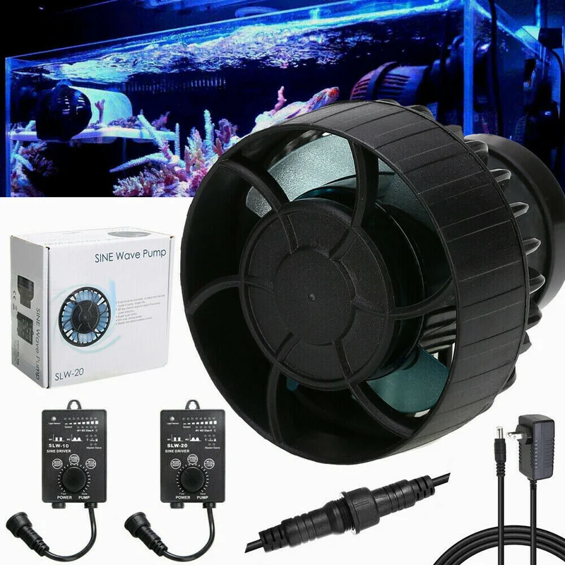 Liquidation Jebao SLW-10 SLW-20 Marine Aquarium Sine Wave Maker 10W 20W 30W Pompe à onde sinusoïdale Wavemaker Fish Tank Pompe à eau