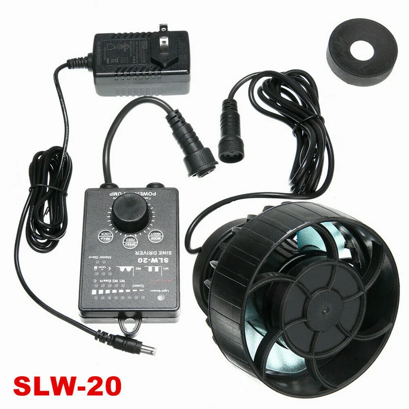 Liquidation Jebao SLW-10 SLW-20 Marine Aquarium Sine Wave Maker 10W 20W 30W Pompe à onde sinusoïdale Wavemaker Fish Tank Pompe à eau