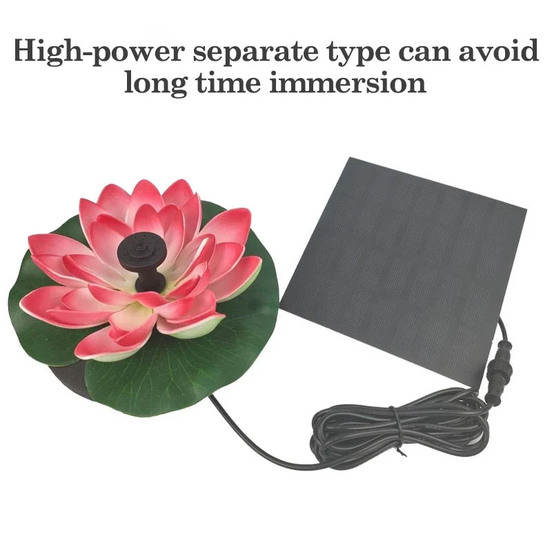 Fontaine solaire pompe à eau solaire avec panneau solaire 7V 2.5W décoration de jardin bain d'oiseau piscine étang Aquarium fontaine d'eau flottante