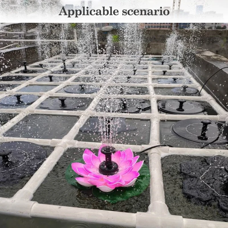 Fontaine solaire pompe à eau solaire avec panneau solaire 7V 2.5W décoration de jardin bain d'oiseau piscine étang Aquarium fontaine d'eau flottante