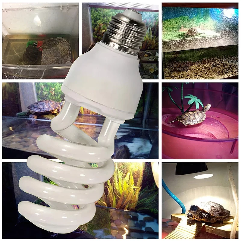 Lampe UV Reptile 5.0 10.0 UVB Lampe Ampoule Tortue Lézard Calcium Chauffage Lumière 220V 13W Pet Lumière pour Lguanas Amphibiens Reptiles