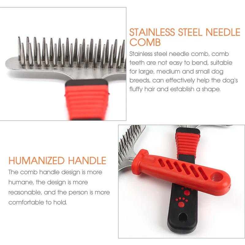 Peigne de toilettage pour animaux de compagnie chat chien fournitures épilation peigne brosse aiguille brosse à cheveux pour animaux de compagnie fourrure démêlage démêlage brosse outil de toilettage