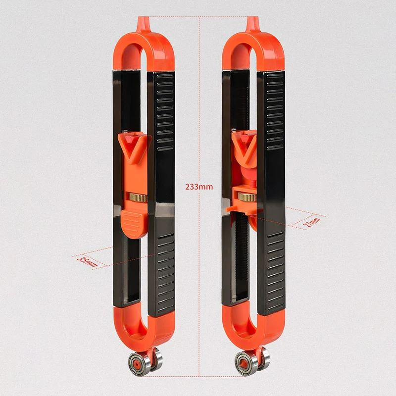 Règle de traçage de profil Jauge de contour de menuiserie Règle de radian irrégulière Outils de travail du bois Jauge de mesure professionnelle avec serrure