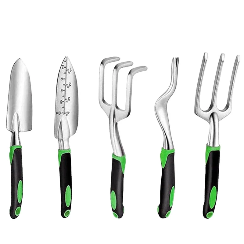 3 pièces/5 pièces outils de jardin en alliage d'aluminium pelle râteau truelle cultivateur pelouse terres agricoles jardinage bonsaï outils trousse d'outils à main