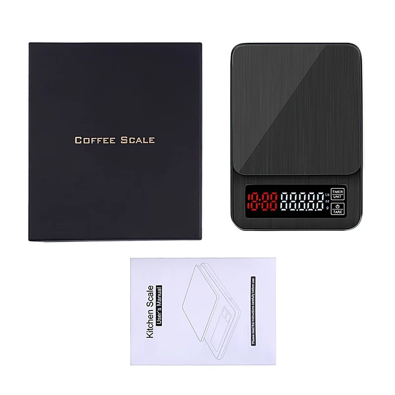 3kg/0.1g 5kg/0.1g balance à café goutte à goutte avec minuterie balance de cuisine numérique électronique Portable affichage LCD balances poids pour café