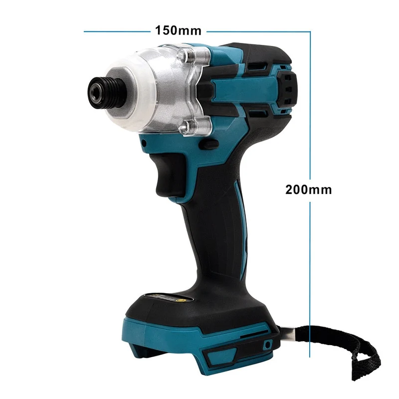 WAKYME 18V Tournevis électrique sans fil Tournevis électrique sans balai Clé à chocs Perceuse électrique pour batterie Makita DTD154