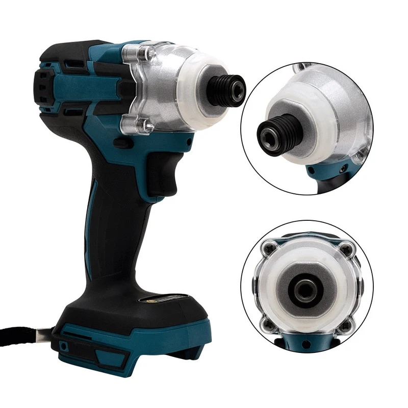 WAKYME 18V Tournevis électrique sans fil Tournevis électrique sans balai Clé à chocs Perceuse électrique pour batterie Makita DTD154