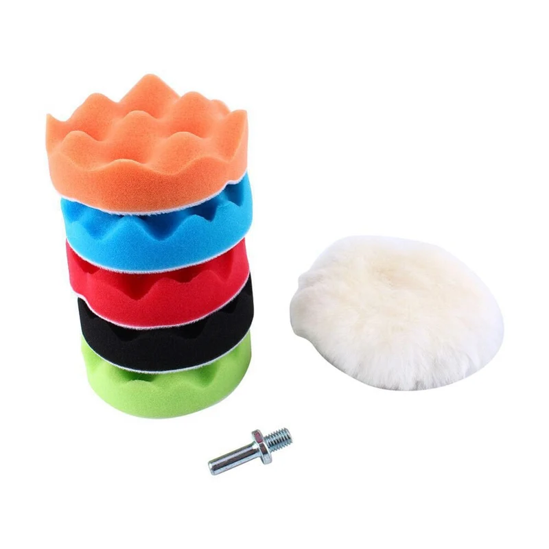 22 pièces/ensemble tampons de polissage roue éponge Kit de vadrouille disque de polissage auto-adhésif polissage épilation éponge outils accessoires