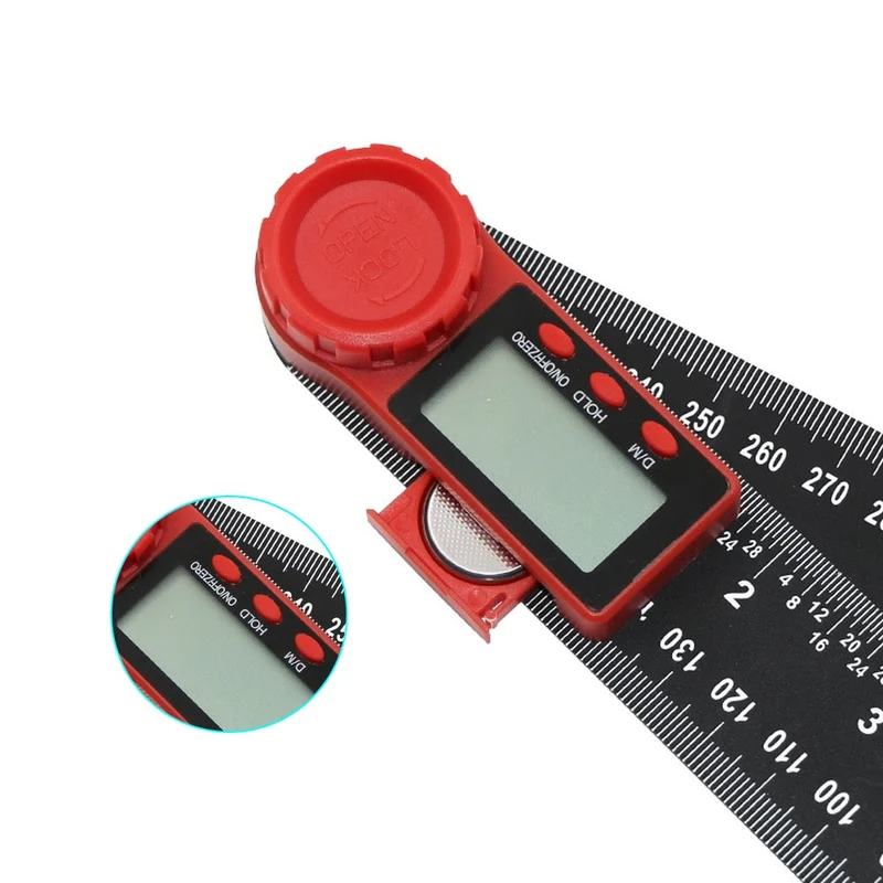 0-200mm Digital Angle Finder Règle Inclinomètre d'angle 7 pouces 360 ° Outil de jauge Électron Goniomètre Rapporteur Outil de mesure