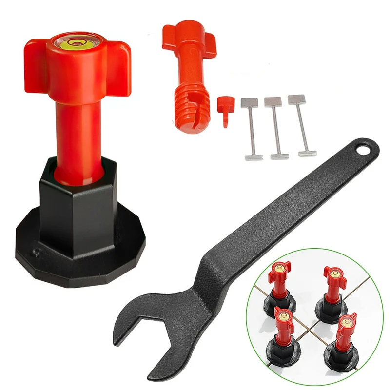 Kit d'outils de système de nivellement de carreaux de 75 pièces outils de Construction de murs de sol en céramique plats réutilisables localisateur de niveleur d'aiguille en acier remplaçable
