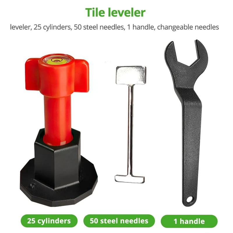 Kit d'outils de système de nivellement de carreaux de 75 pièces outils de Construction de murs de sol en céramique plats réutilisables localisateur de niveleur d'aiguille en acier remplaçable