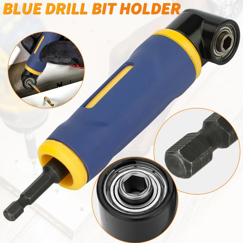 Jeu de tournevis à angle droit adaptateur de support de douille adaptateur de douille de perceuse extension 1/4 pouces douille hexagonale tournevis outils à main