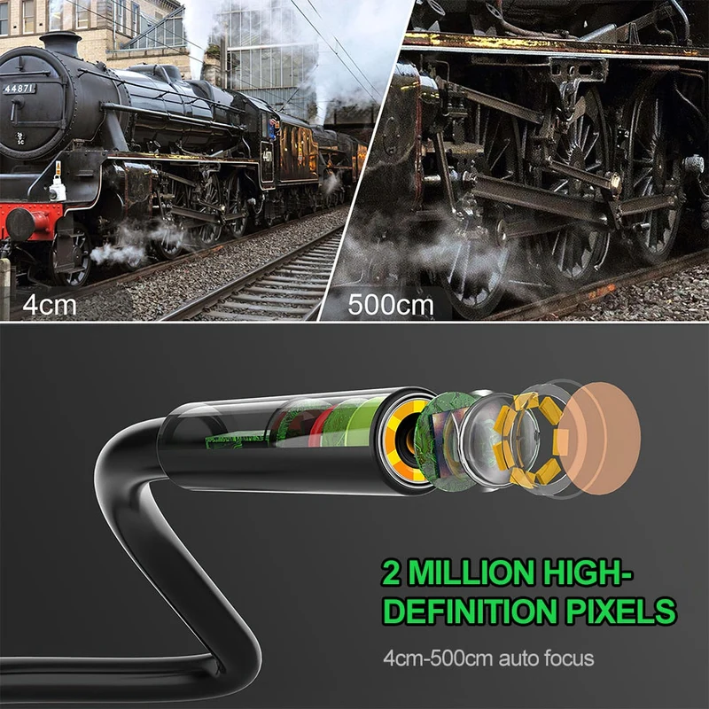 Caméra endoscope industrielle 1080P 4.3 pouces LCD numérique 8mm objectif caméra serpent étanche caméra endoscope pour inspection des égouts de voiture
