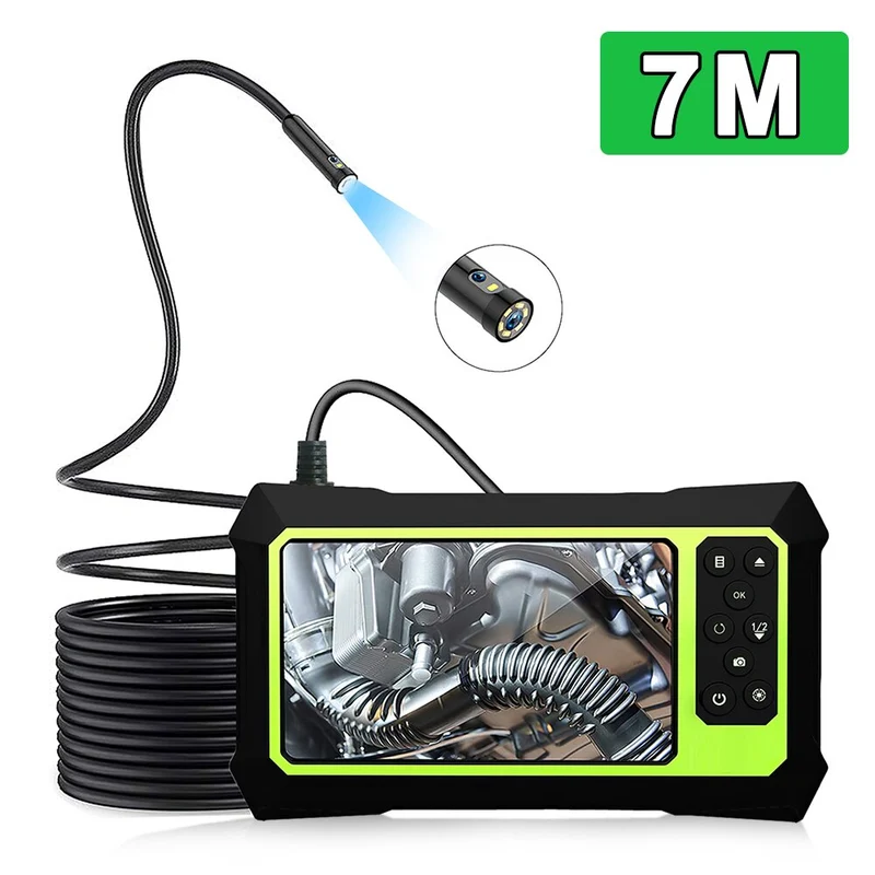 Caméra endoscope industrielle 1080P 4.3 pouces LCD numérique 8mm objectif caméra serpent étanche caméra endoscope pour inspection des égouts de voiture