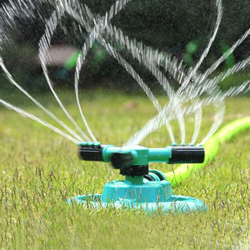 Arroseur de jardin arrosage automatique pelouse 360 ​​degrés rotatif 3 bras buses arroseur d'eau système d'arrosage de jardin