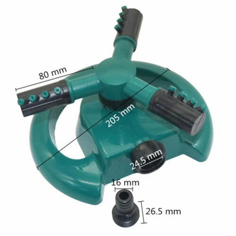 Arroseur de jardin arrosage automatique pelouse 360 ​​degrés rotatif 3 bras buses arroseur d'eau système d'arrosage de jardin
