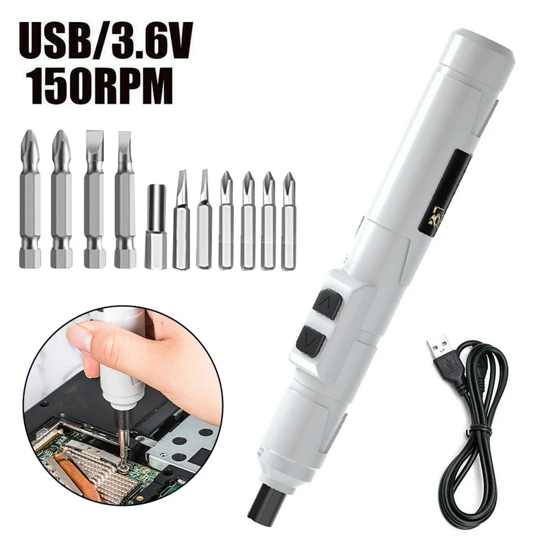 Mini jeu d'embouts de tournevis électrique Portable 3.6V USB tournevis Rechargeable outils électriques sans fil accessoires ensemble de réparation